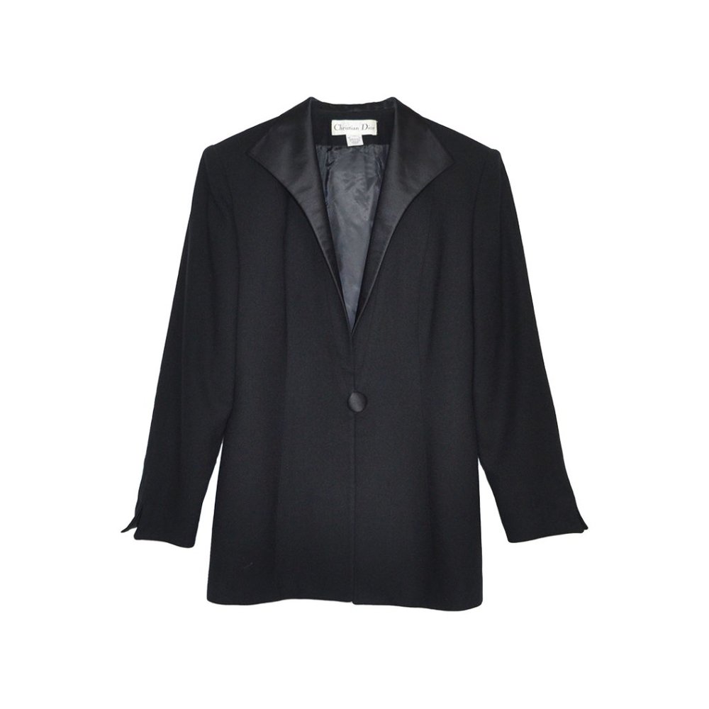 Dior Black Winged Tuxedo Jacket US 10/EU 40